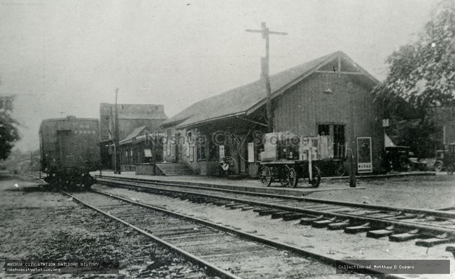 Postcard: Railroad Station, Medway, Massachusetts